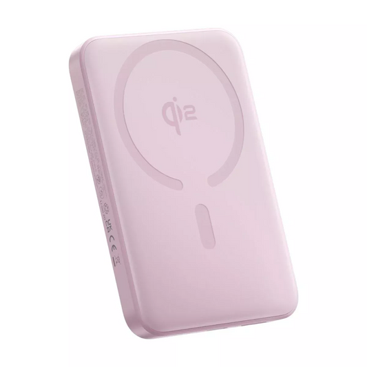 Baterie Externa Wireless Baseus Enerfill FM12, 10000mAh, 22.5W, PD + FQI, 1 x QI - 1 x USB-C, Roz E0028502
