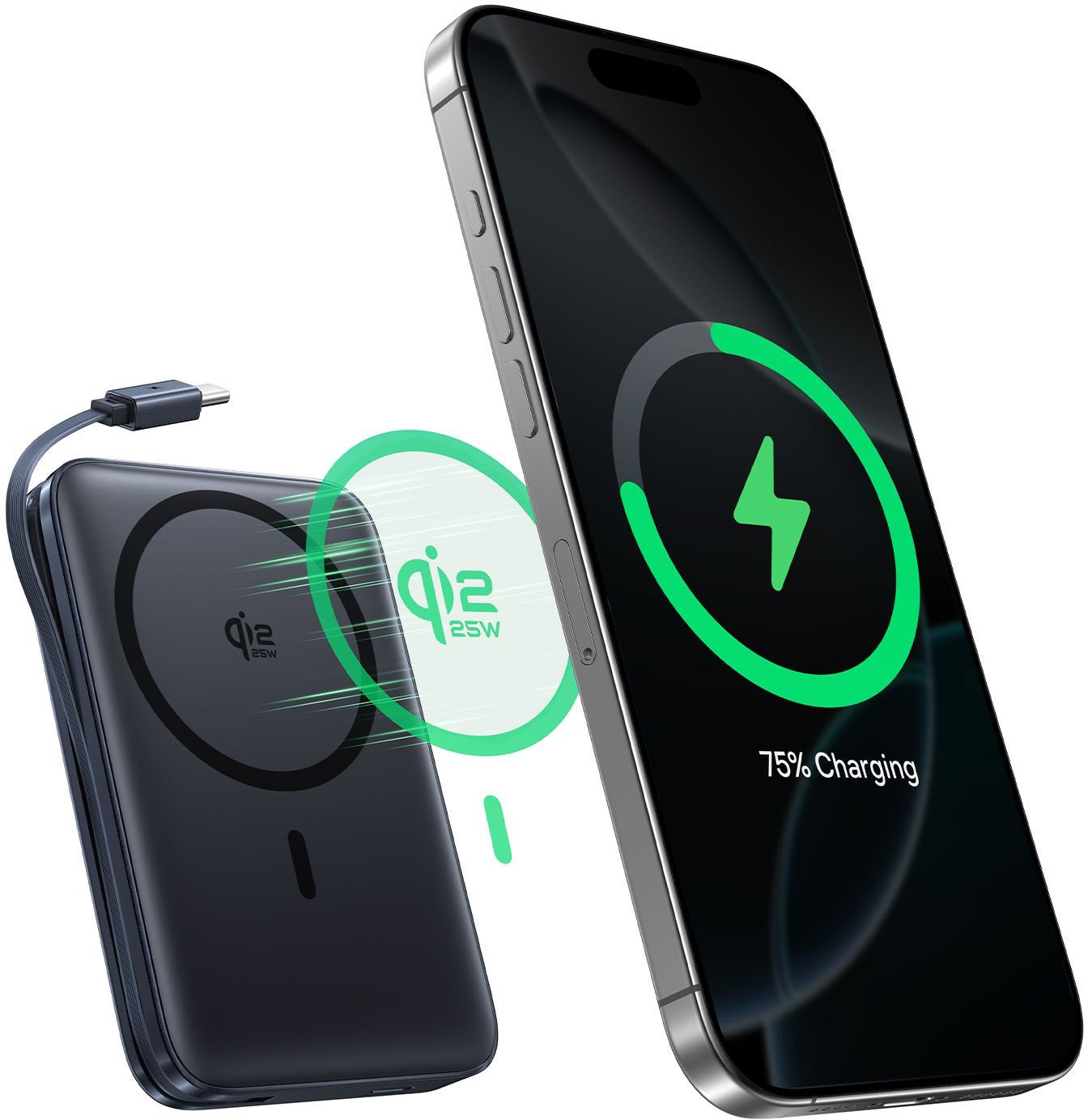 Baterie Externa Wireless Baseus PicoGo AM61, 10000mAh, 45W, PD + FQI, 1 x QI - 2 x USB-C, Neagra E0028V00