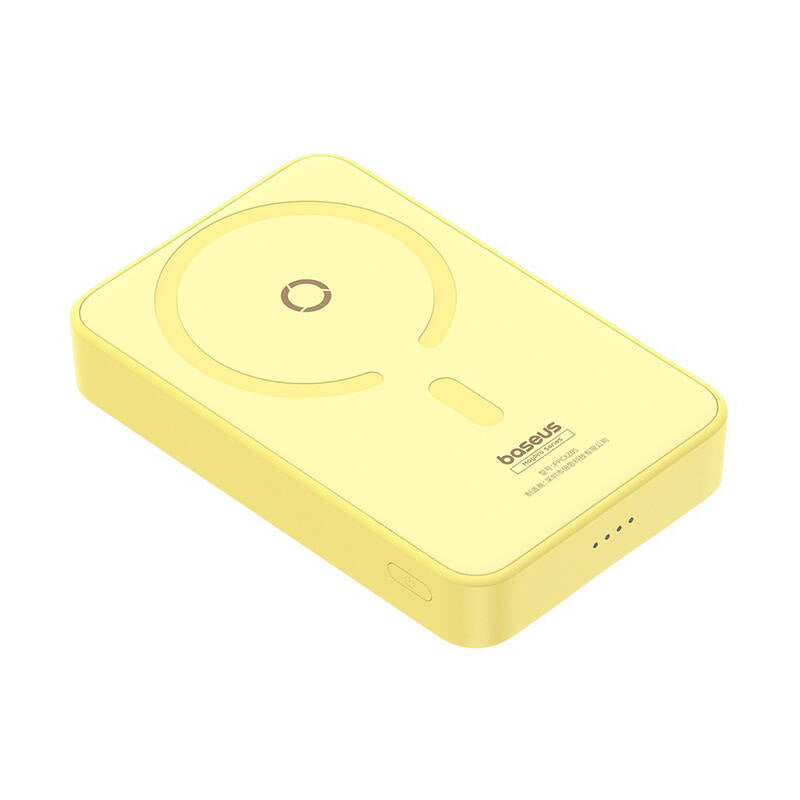 Baterie Externa Wireless Baseus MagPro PPCXZ05, 5000mAh, 20W, PD + FQI, 1 x QI - 1 x USB-C, Galbena P10064101Y23-00
