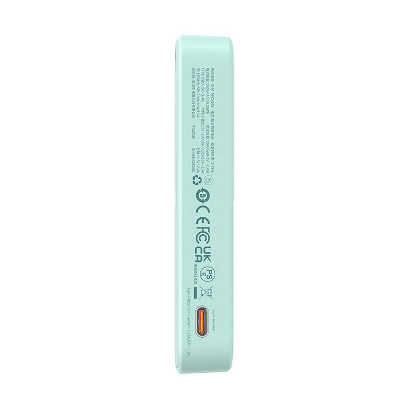Baterie Externa Wireless Baseus MagPro PPCXZ05, 5000mAh, 20W, PD + FQI, 1 x QI - 1 x USB-C, Verde P10064101333-00