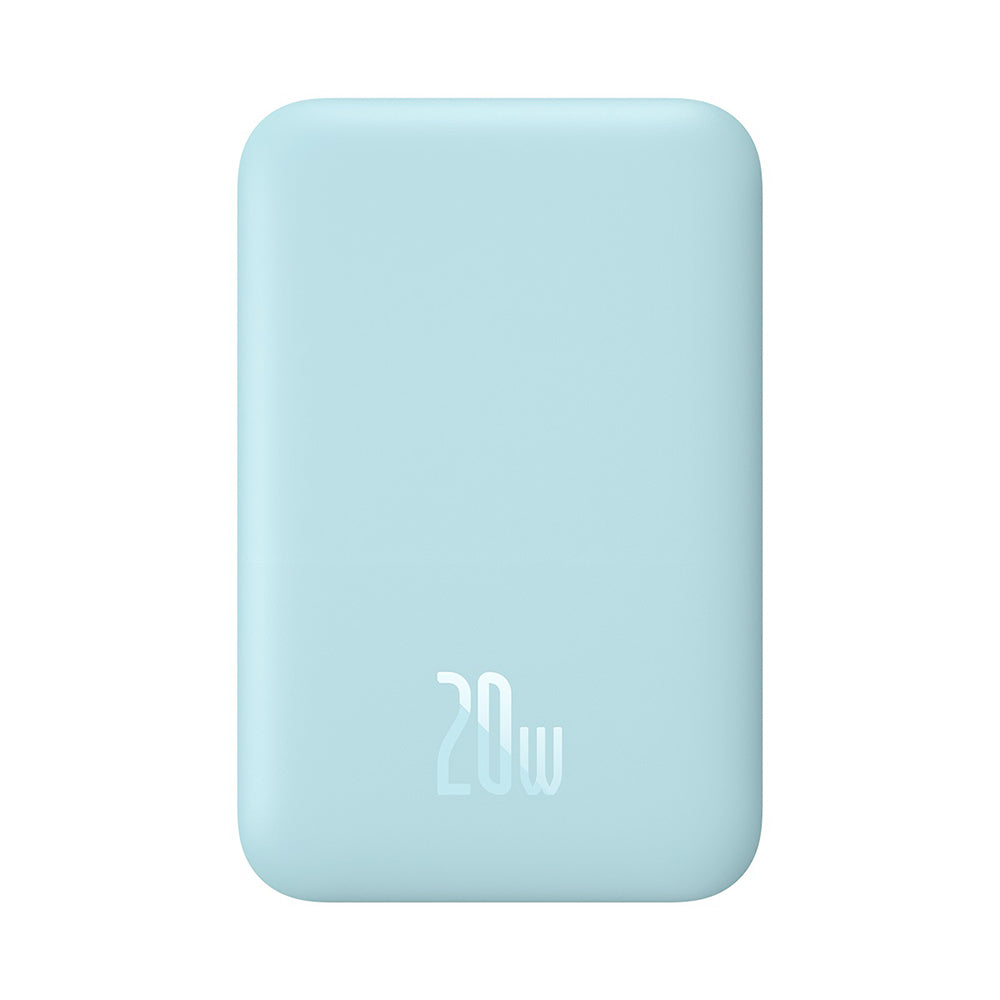 Baterie Externa Wireless Baseus Mini Air, 6000mAh, 20W, PD + FQI, 1 x QI - 1 x USB-C, Albastra P10059002313-00