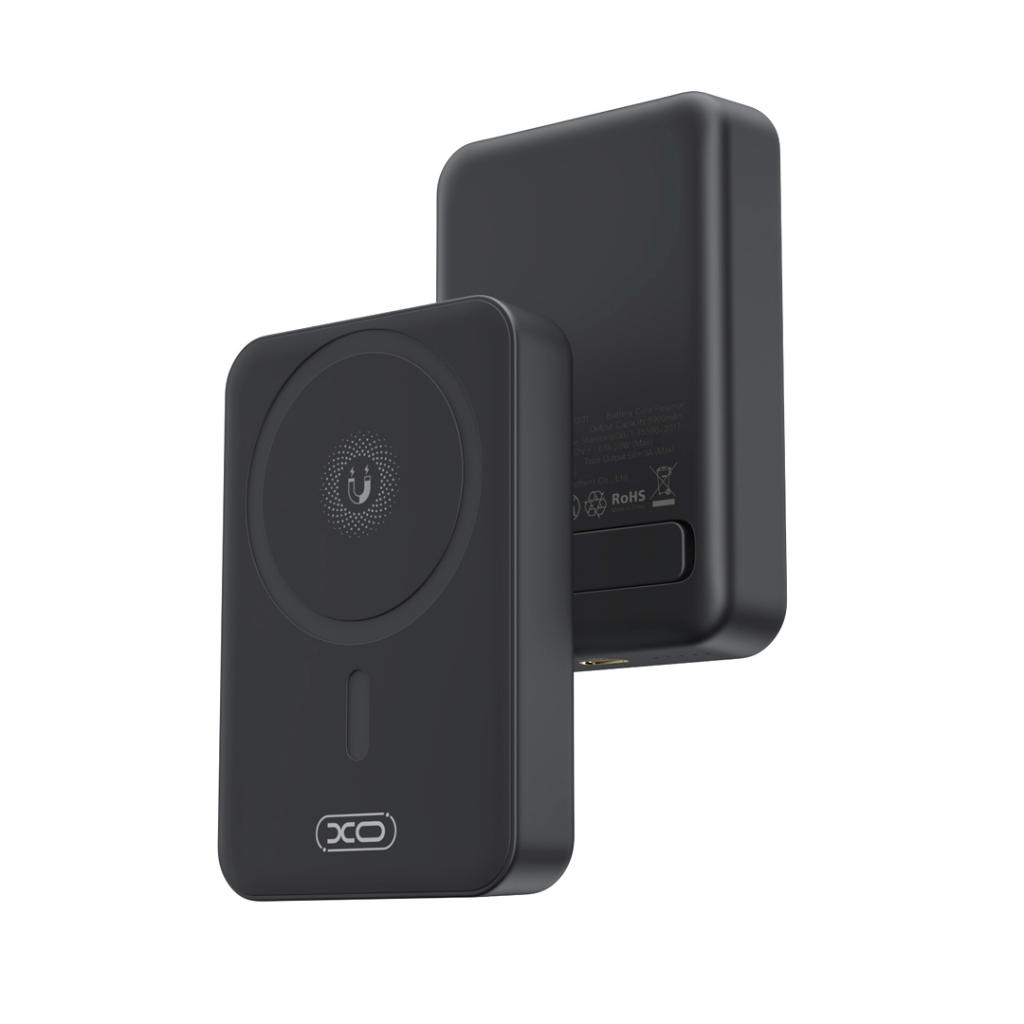 Baterie Externa Wireless XO Design PR231, 10000mAh, 20W, PD + FQI, 1 x QI - 1 x USB-C, Neagra