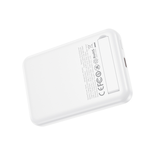Baterie Externa Wireless XO Design PR264, 10000mAh, 20W, PD + FQI, 1 x USB-C, Alba
