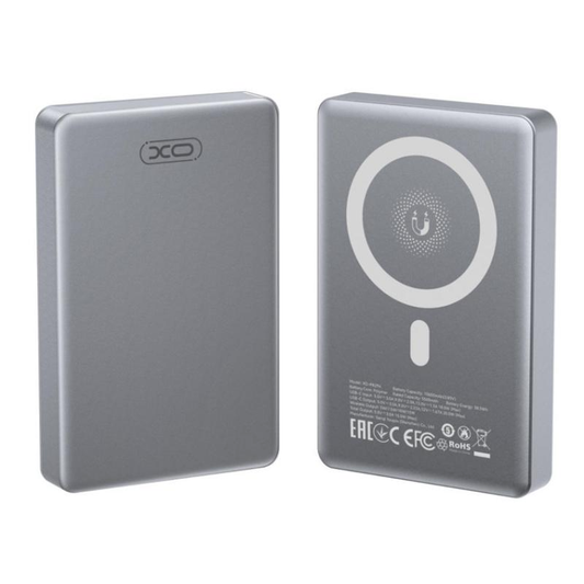 Baterie Externa Wireless XO Design PR294, 10000mAh, 20W, PD + FQI, 1 x QI - 1 x USB-C, Gri