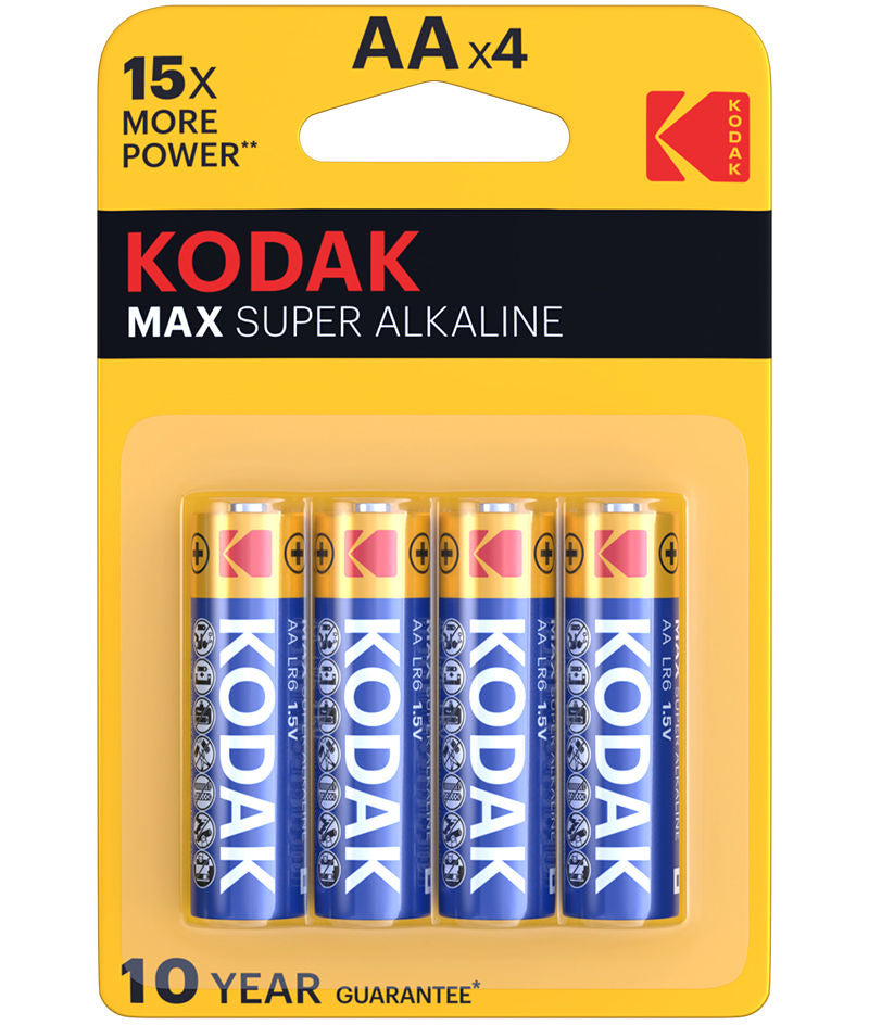Baterie Kodak Max Super, AA / LR6, Set 4 bucati