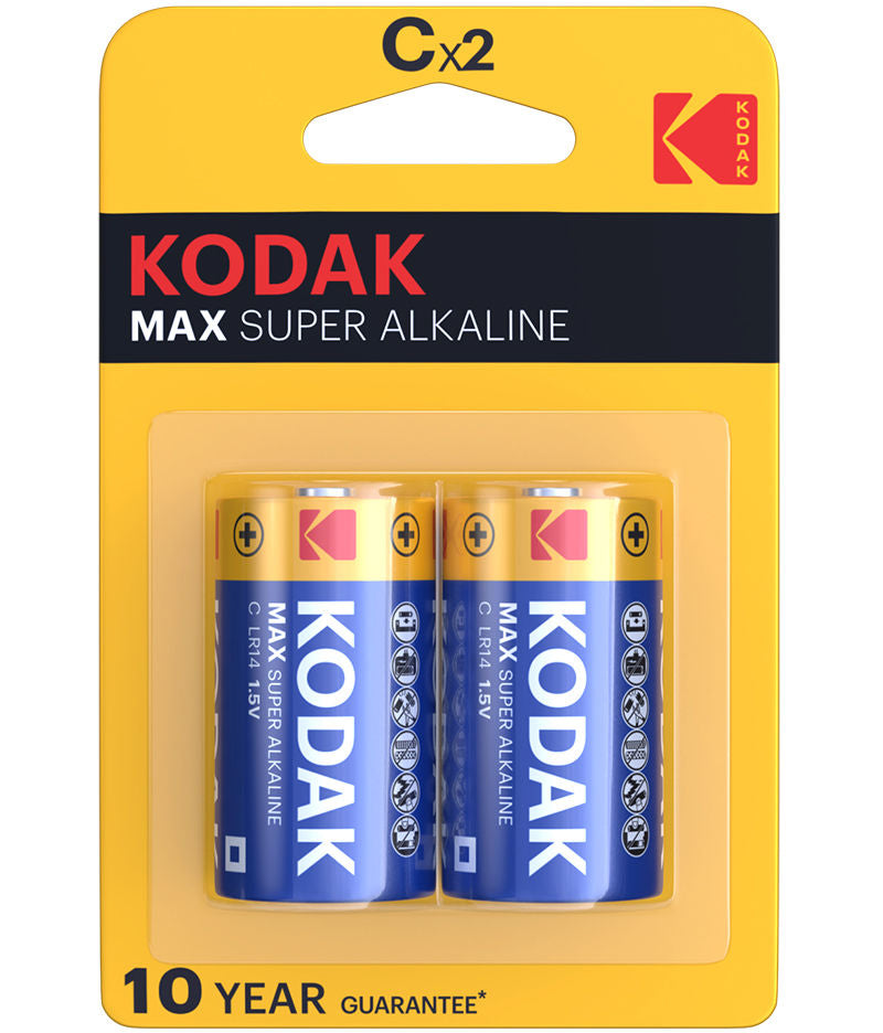 Baterie Kodak Max Super Alkaline, LR14, Set 2 bucati