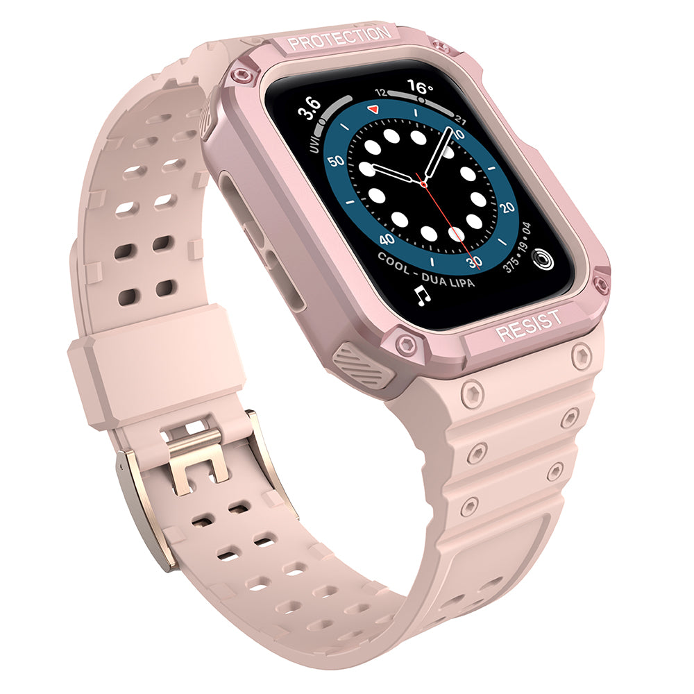 OEM Armored Hülle & Armband für Apple Watch 41/40/38mm | Rosa | 2-in-1