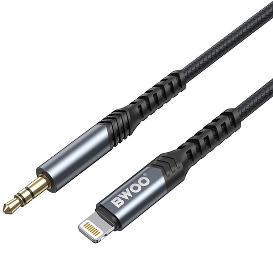 Cablu Audio Lightning - 3.5mm BWOO BO-AUX068, 1.2m, Negru