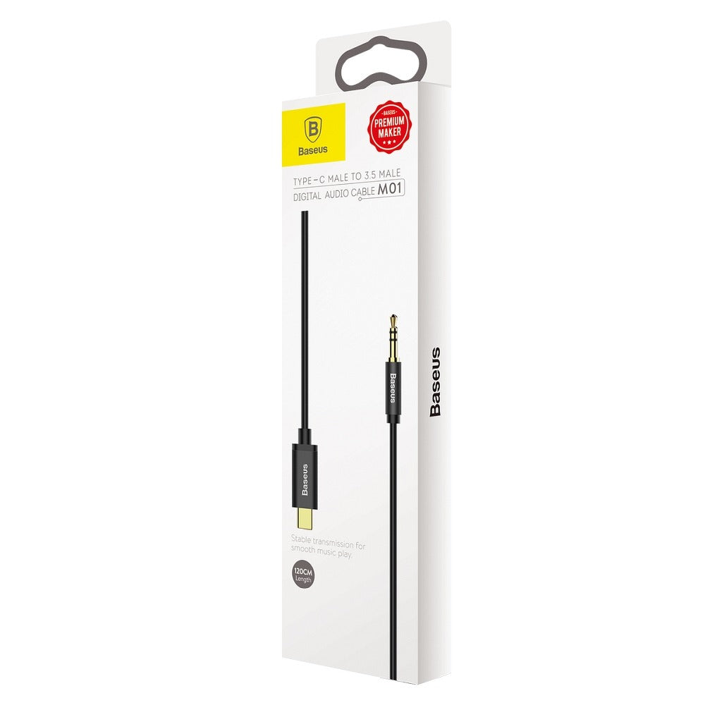 Cablu Audio USB-C - 3.5mm Baseus Yiven M01, 1.2m, Negru CAM01-01