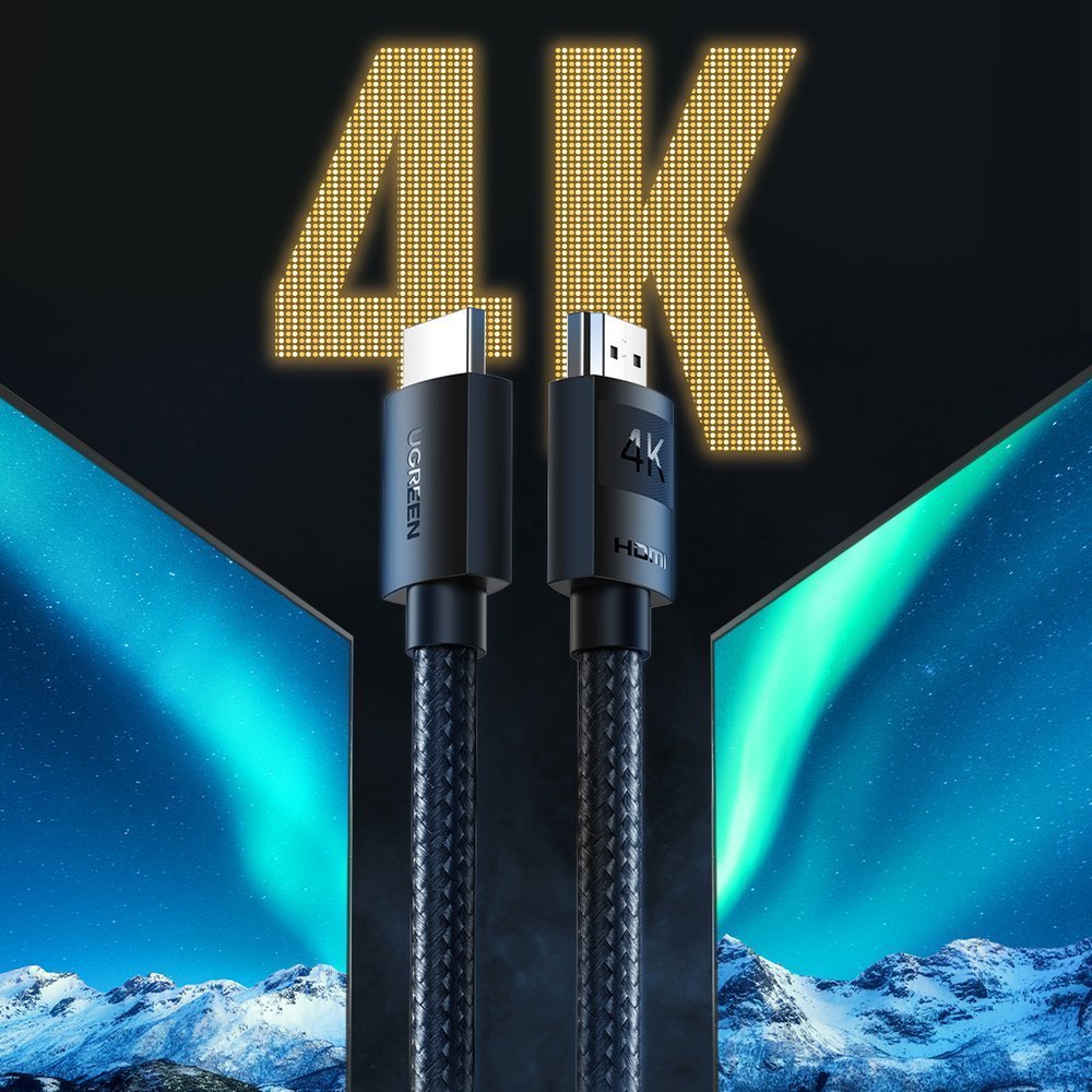 Cablu Video UGREEN HD119, HDMI - HDMI, 4K, 1m, Negru