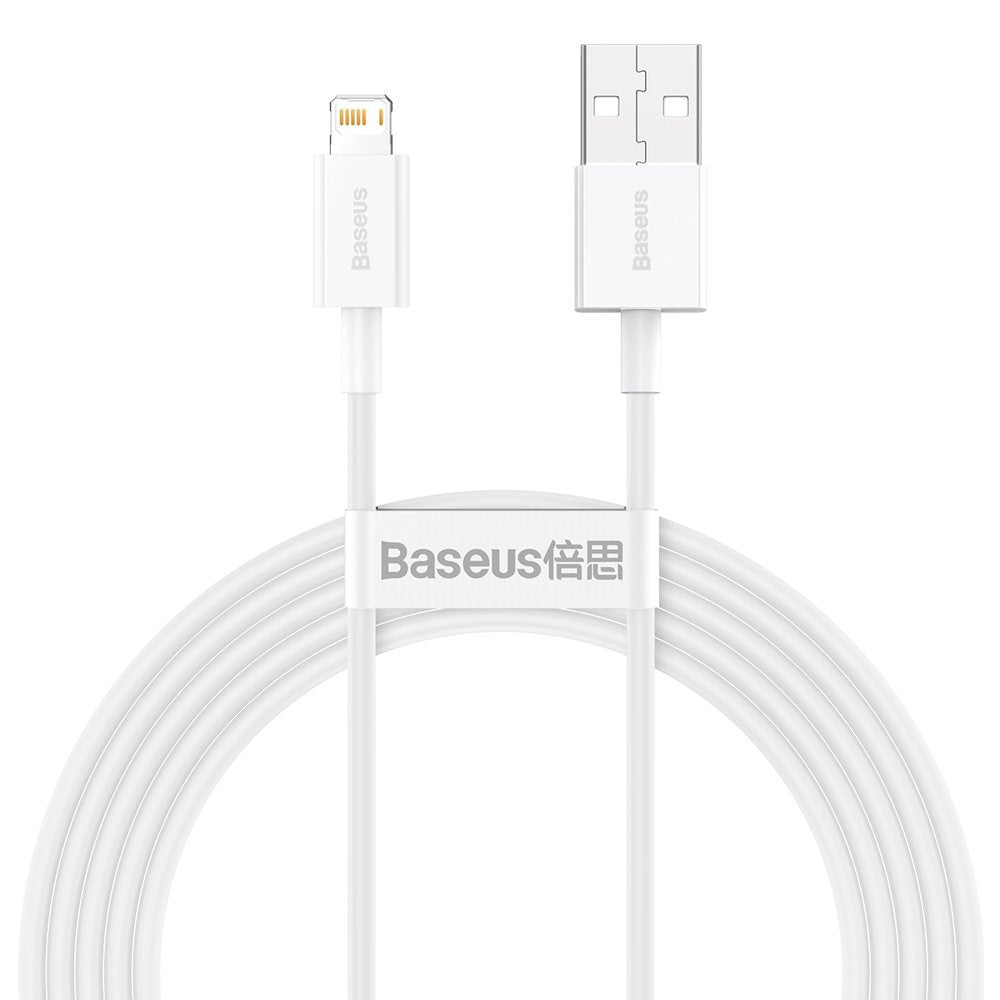 Cablu Date si Incarcare USB-A - Lightning Baseus Superior Series, 20W, 2m, Alb CALYS-C02
