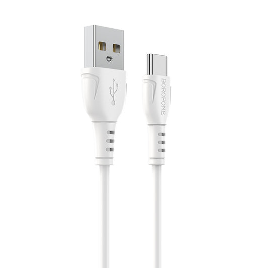 Cablu Date si Incarcare USB-A - USB-C Borofone BX51 Triumph MP, 18W, 1m, Alb