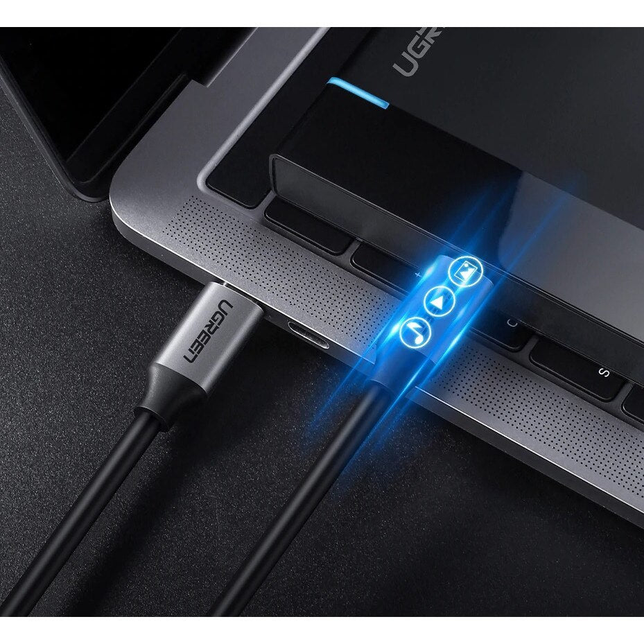 Cablu Date si Incarcare USB-C - USB-C UGREEN US161, 60W, 1.5m, Gri