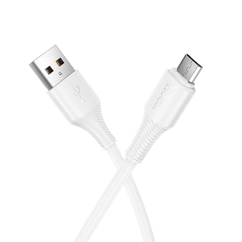 Cablu Date si Incarcare USB-A - microUSB HOCO X120, 18W, 1m, Alb