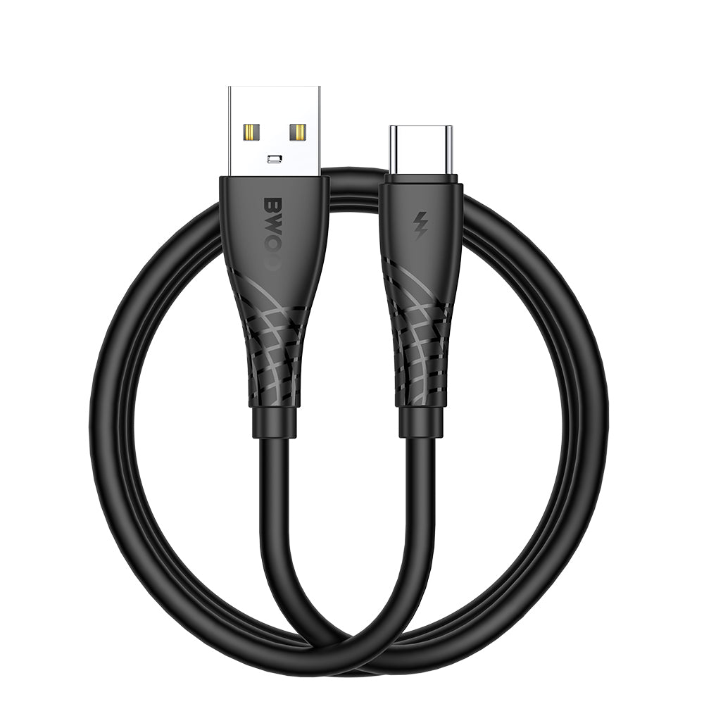 Cablu Date si Incarcare USB-A - USB-C BWOO BO-X318C, 27W, 1m, Negru