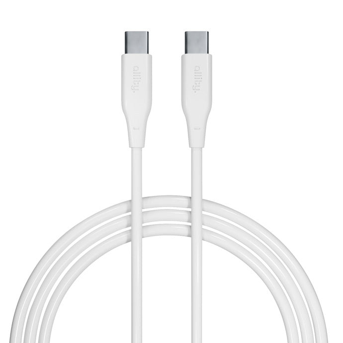 Cablu Date si Incarcare USB-C - USB-C Allity. AUC-02, 100W, 2m, Alb