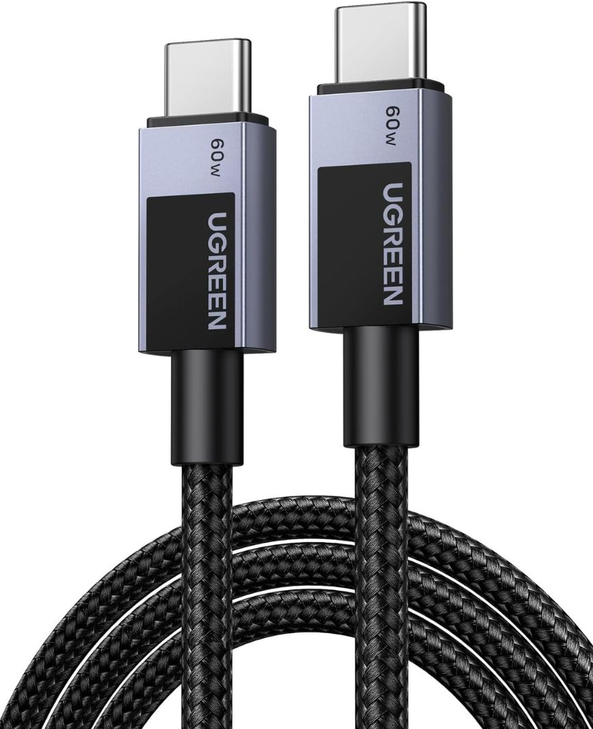 Cablu Date si Incarcare USB-C - USB-C UGREEN L524, 60W, 2m, Gri