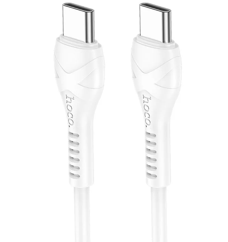 Cablu Date si Incarcare USB-C - USB-C HOCO X37, 60W, 1m, Alb