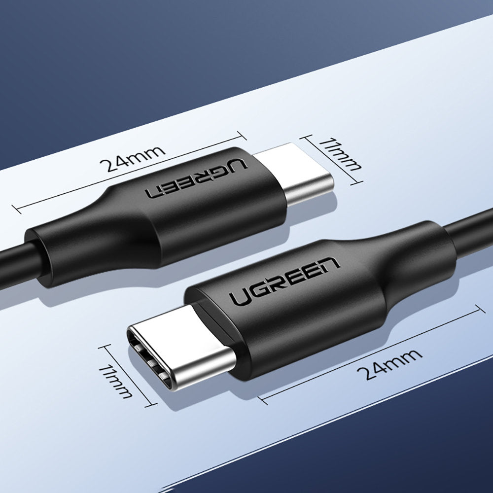 Cablu Date si Incarcare USB-C - USB-C UGREEN US286, 60W, 1.5m, Negru