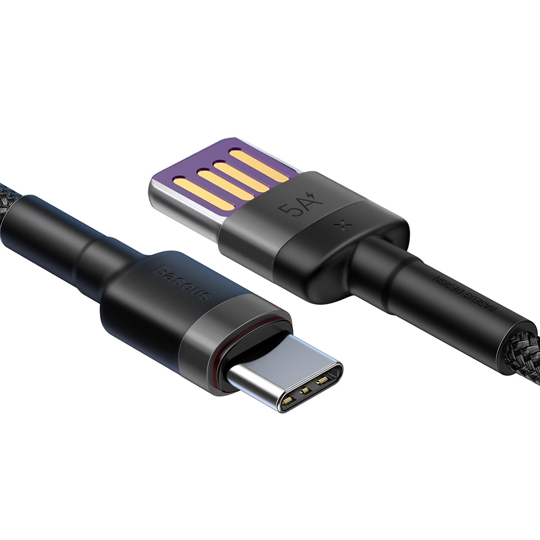 Cablu Date si Incarcare USB-A - USB-C Baseus Cafule Special Edition, 40W, 1m, Gri CATKLF-PG1