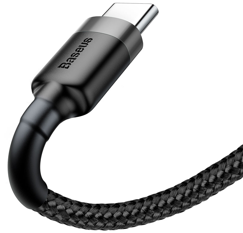 Cablu Date si Incarcare USB-A - USB-C Baseus Cafule, 60W, 1m, Gri CATKLF-BG1