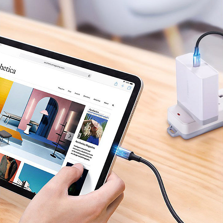 Cablu Date si Incarcare USB-C - USB-C UGREEN US316, 100W, 2m, Gri