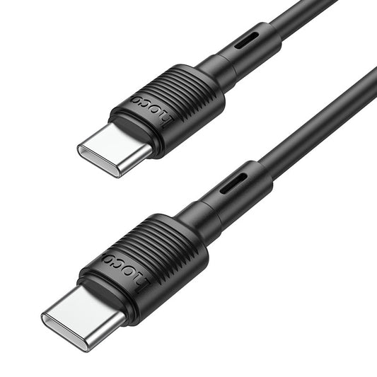 Cablu Date si Incarcare USB-C - USB-C HOCO X83 Victory, 60W, 1m, Negru