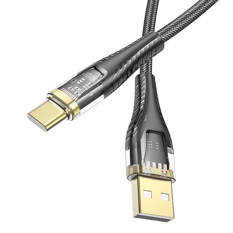 Cablu Date si Incarcare USB-A - USB-C HOCO U121, 18W, 1.2m, Negru