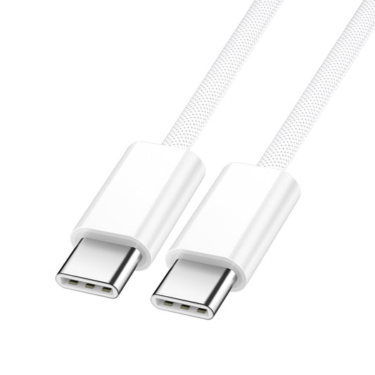 Cablu Date si Incarcare USB-C - USB-C BWOO BO-X284, 60W, 2m, Alb