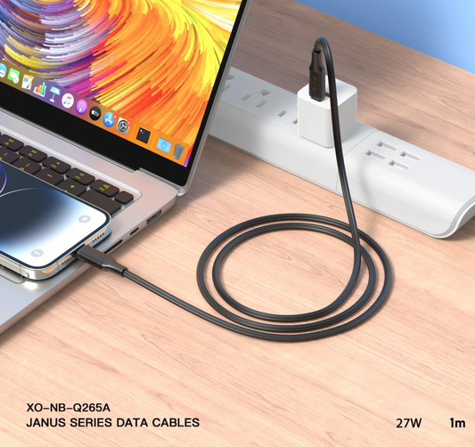 Cablu Date si Incarcare USB-C - Lightning XO Design NB-Q265A, 27W, 1m, Negru