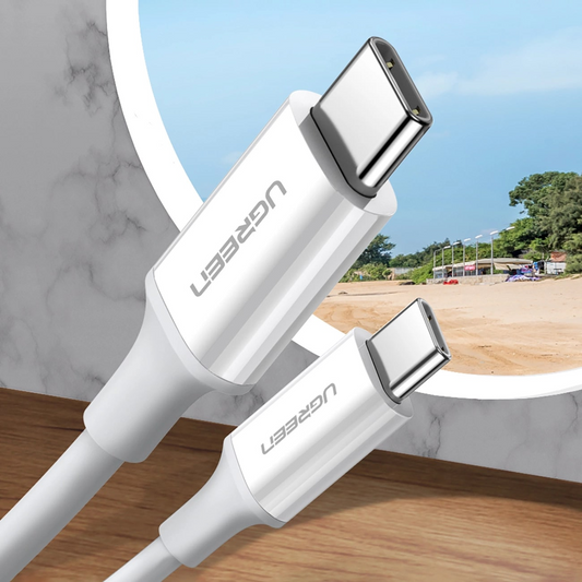 Cablu Date si Incarcare USB-C - USB-C UGREEN US264, 60W, 0.5m, Alb