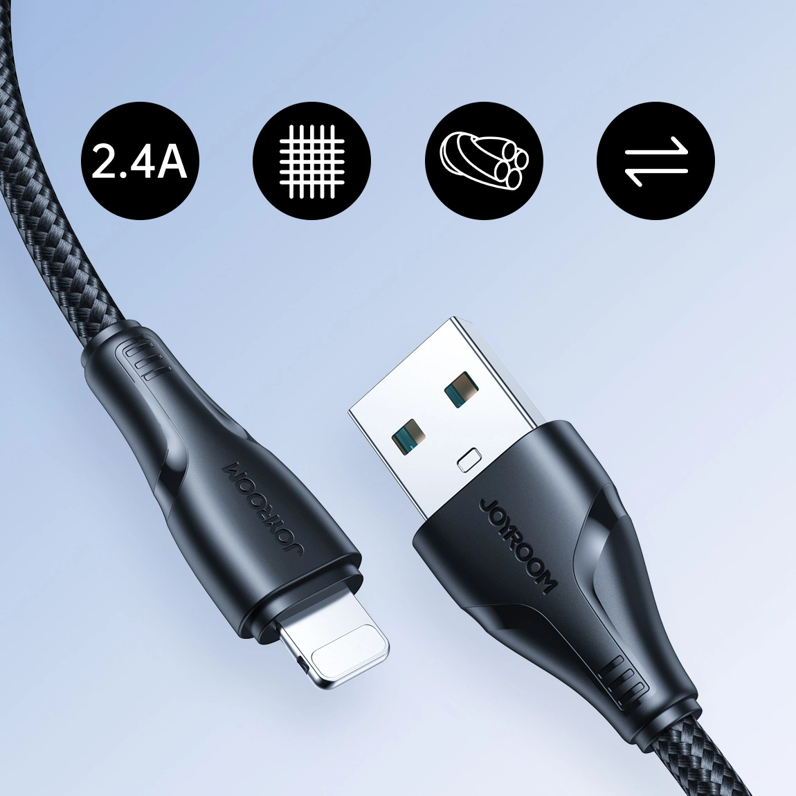 Cablu Date si Incarcare USB-A - Lightning Joyroom S-A11, 18W, 1.2m, Negru