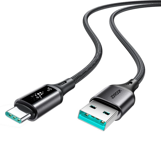 Cablu Date si Incarcare USB-A - USB-C Joyroom S-A60 StarTalk, 18W, 1.2m, Negru