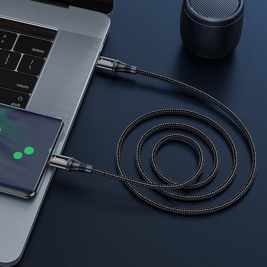 Cablu Date si Incarcare USB-C - USB-C HOCO X50, 100W, 1m, Negru