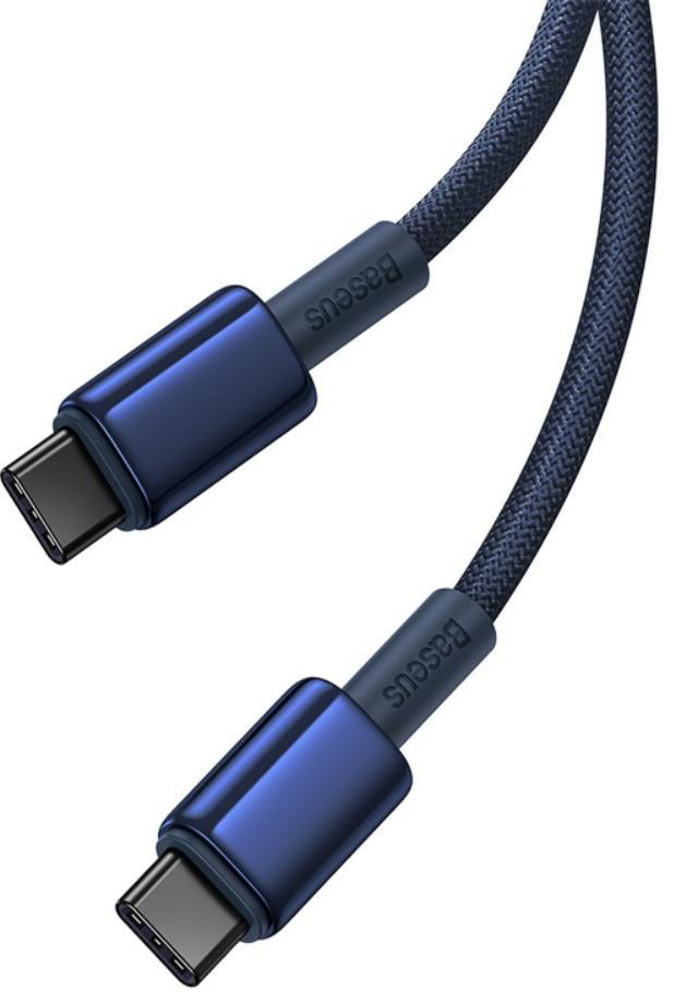 Cablu Date si Incarcare USB-C - USB-C Baseus Tungsten Gold, 100W, 1m, Bleumarin P10319800321-03