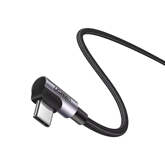 Cablu Date si Incarcare USB-C - USB-C UGREEN US335 Angled, 100W, 2m, Negru