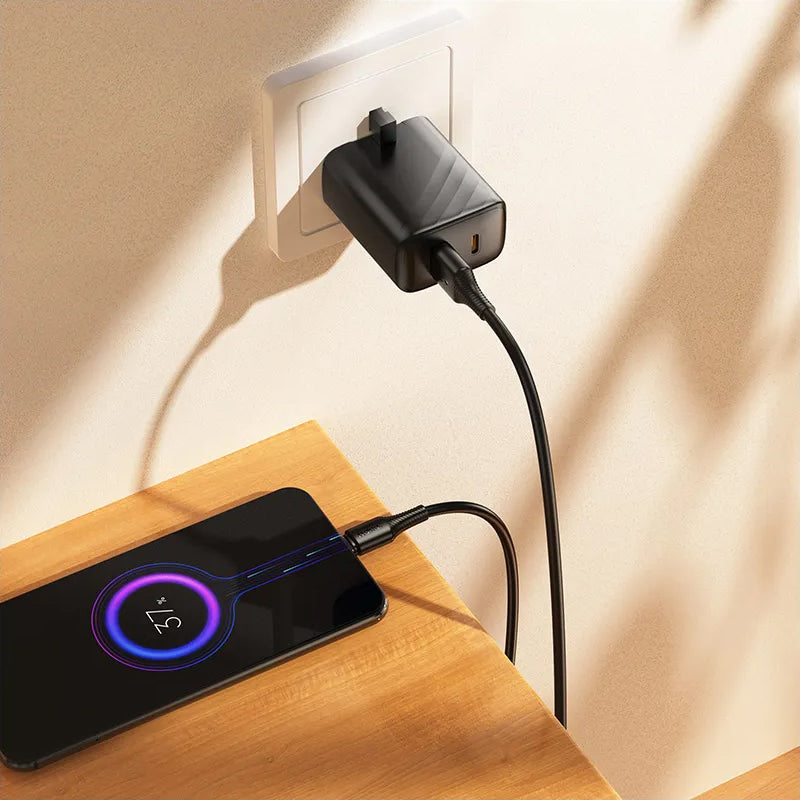 Cablu Date si Incarcare USB-A - microUSB HOCO X120, 18W, 1m, Negru