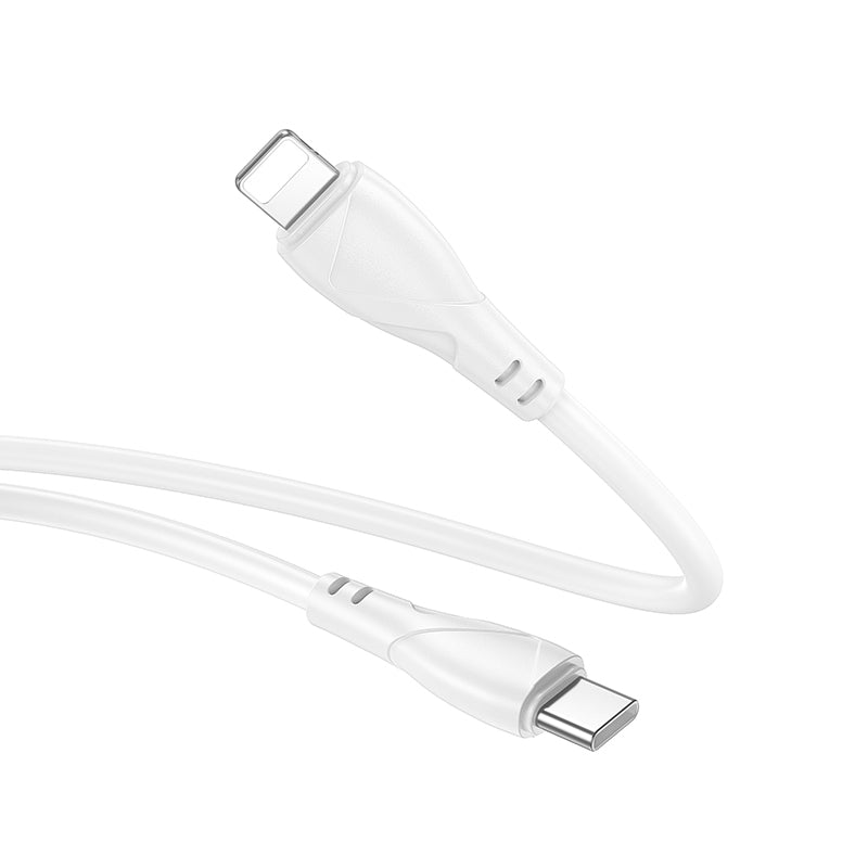 Cablu Date si Incarcare USB-C - USB-C Borofone BX121 Energy, 60W, 1m, Alb