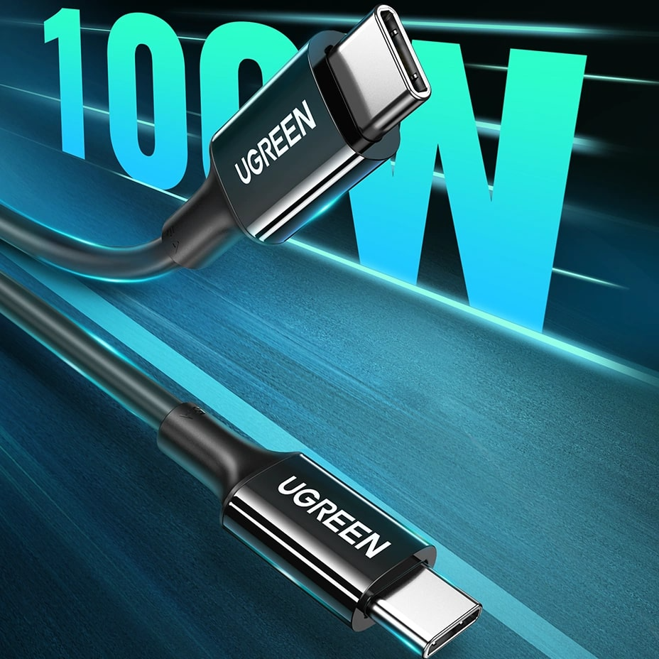 Cablu Date si Incarcare USB-C - USB-C UGREEN US300, 100W, 2m, Negru