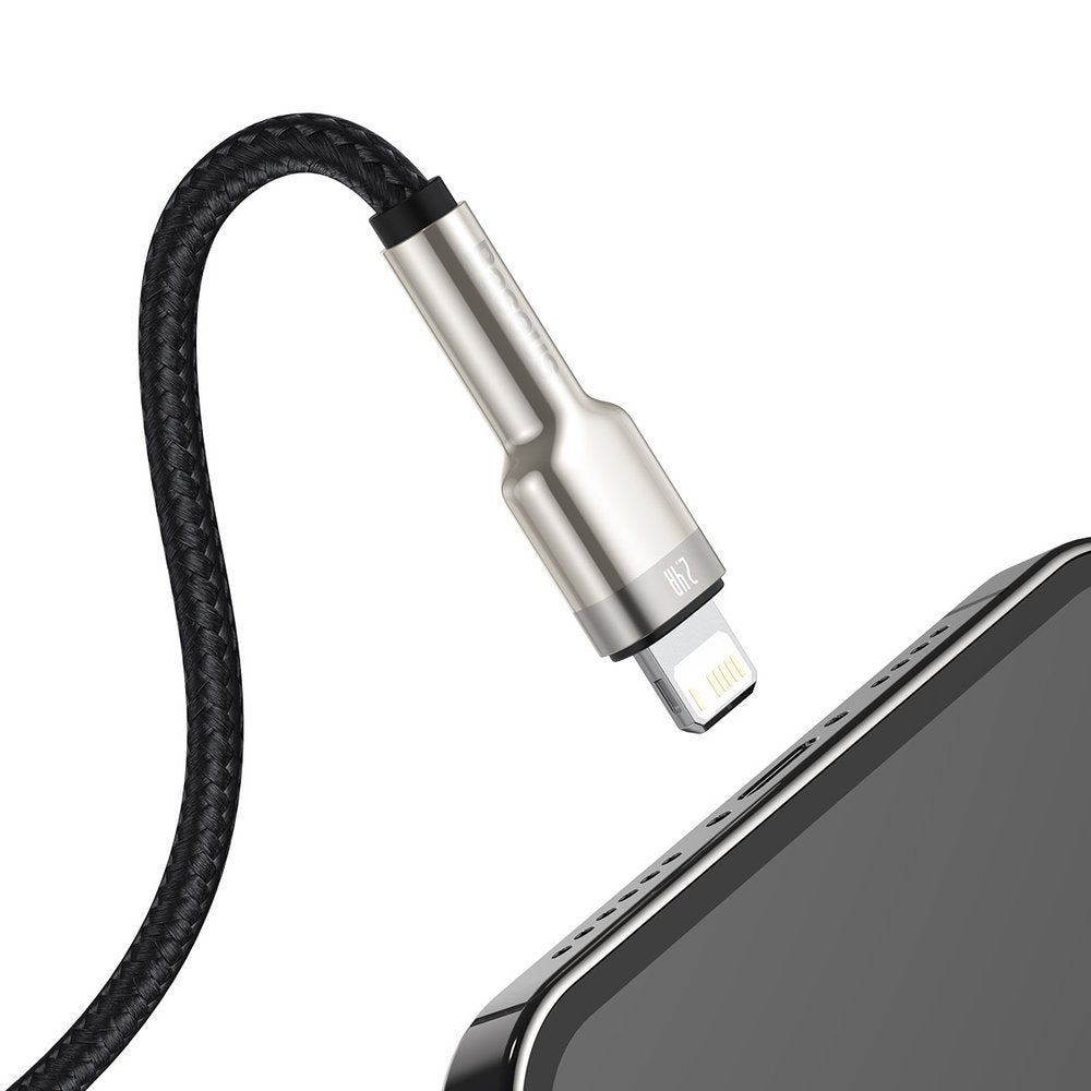 Baseus Cafule Metal USB-A auf Lightning Kabel 18W 0.25m | Schwarz
