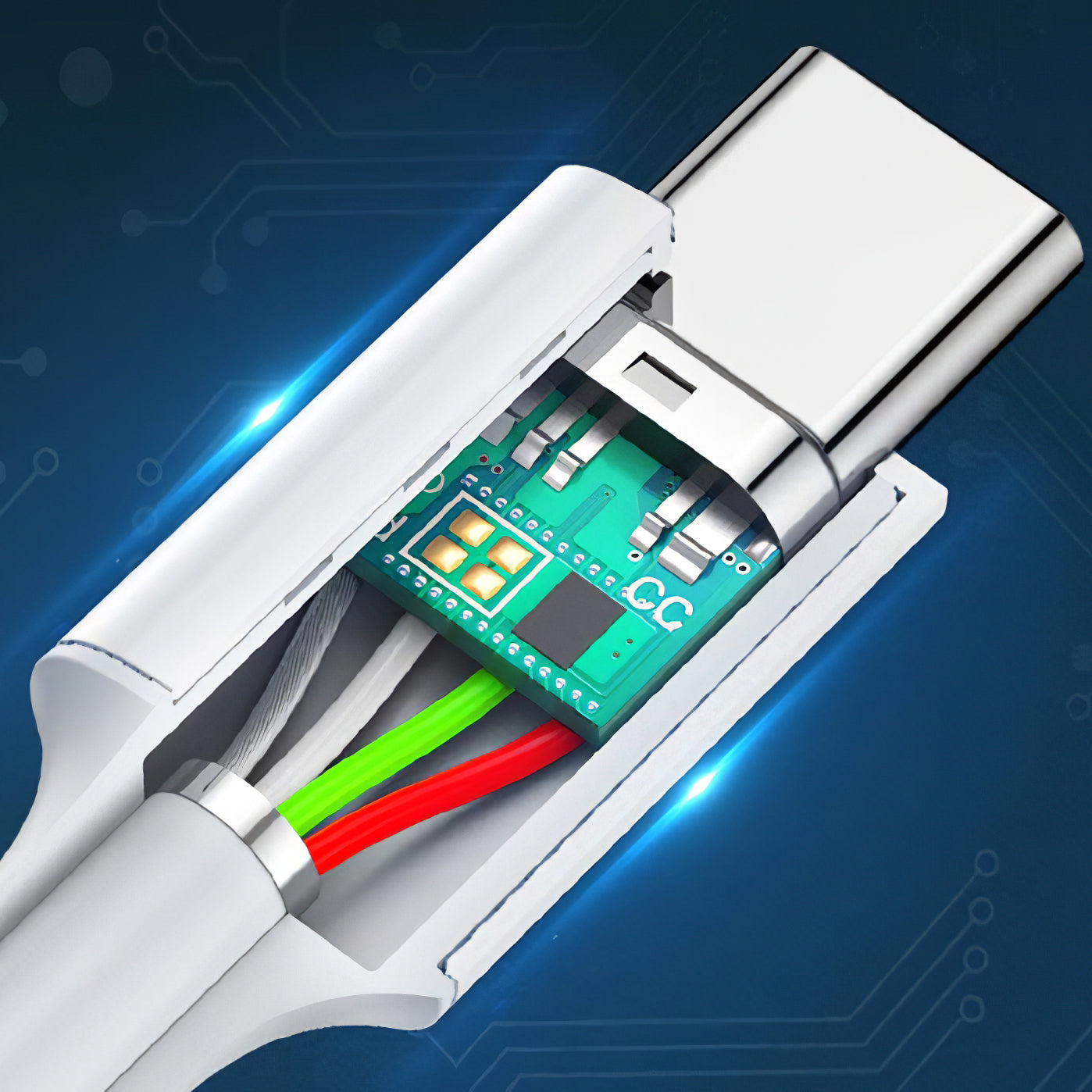 Cablu Date si Incarcare USB-C - USB-C UGREEN US264, 60W, 2m, Alb