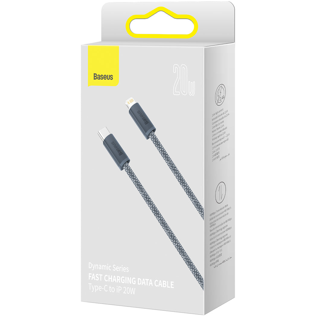 Cablu Date si Incarcare USB-C - Lightning Baseus Dynamic Series, 20W, 1m, Gri CALD000016