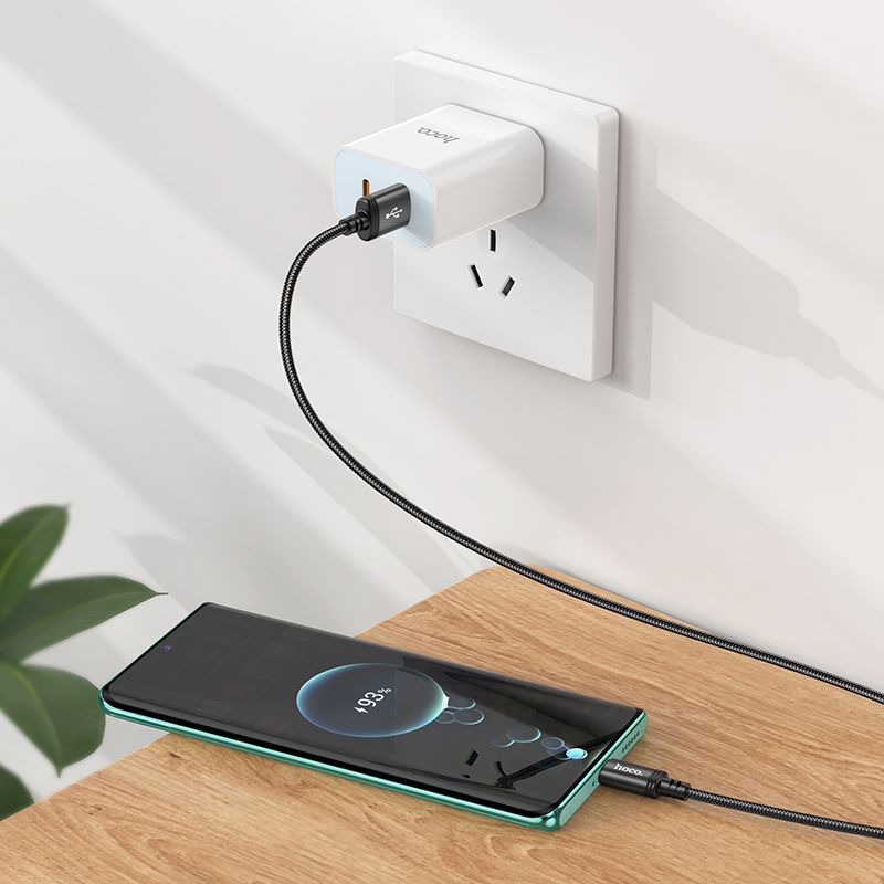 Cablu Date si Incarcare USB-A - USB-C HOCO X89, 18W, 1m, Negru