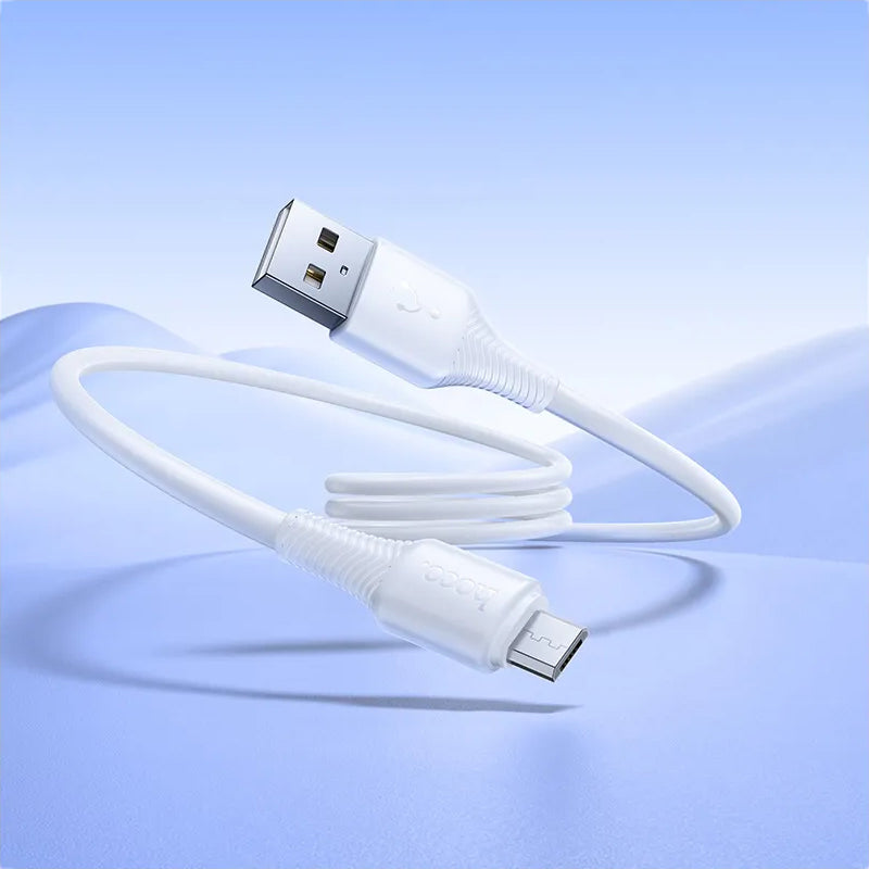 Cablu Date si Incarcare USB-A - microUSB HOCO X120, 18W, 1m, Alb