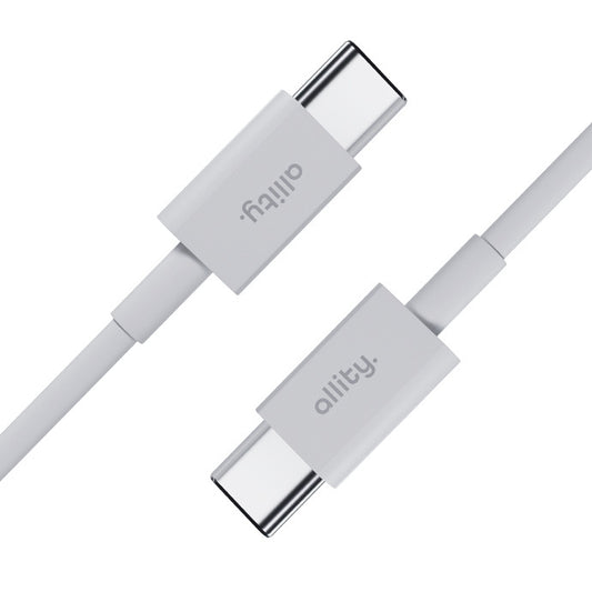 Cablu Date si Incarcare USB-C - USB-C Allity. AUC-03, 100W, 1m, Alb