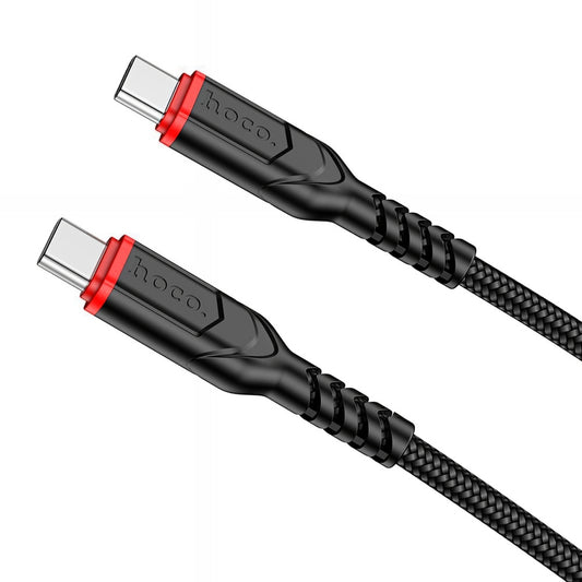 Cablu Date si Incarcare USB-C - USB-C HOCO X59 Victory, 60W, 1m, Negru