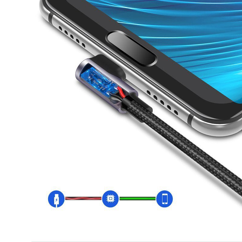 Cablu Date si Incarcare USB-A - USB-C UGREEN US284 Angled, 18W, 3m, Gri