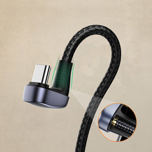 Cablu Date si Incarcare USB-A - USB-C UGREEN US311 Angled, 18W, 1m, Gri