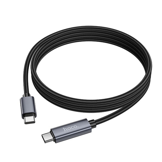 Cablu Date si Incarcare USB-C - USB-C HOCO Display X112, 60W, 1m, Negru