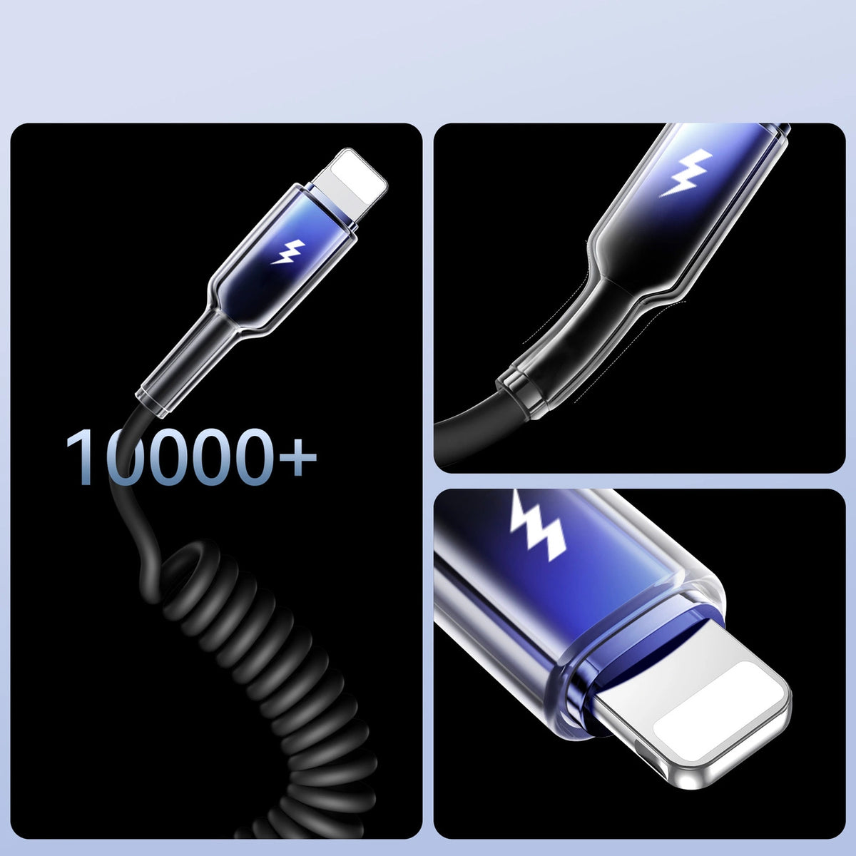 Cablu Date si Incarcare USB-A - Lightning Joyroom S-A43 Crystal, 18W, 1.5m, Negru